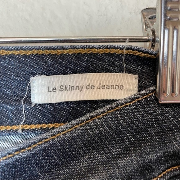 FRAME Le Skinny de Jeanne Stagger Raw-Hem Jeans, Perry Street Sz 26 - Picture 4 of 8